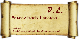 Petrovitsch Loretta névjegykártya